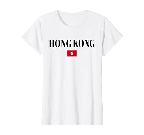 Hong Kong Flag | Men Women Kids | Hong Kong T-Shirt, Women, White, X-Large