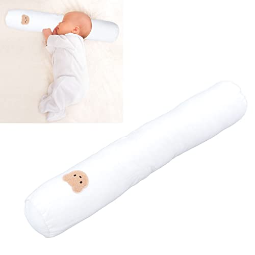 Almohada multifuncional para bebé, almohada antivuelco, almohada para siesta lateral, almohada para abrazo, almohada para pierna trasera, para cuna, cama, carro, lavable a(Oso blanco + caqui)