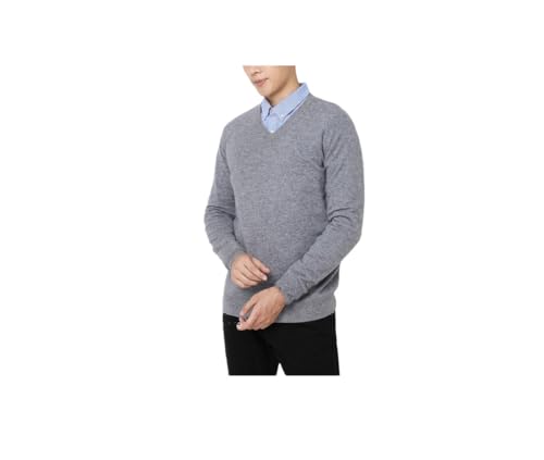 Men Cashmere Knitted Jumpers Top Men Solid Color Sweaters Warm V Neck Long Sleeve Pullovers