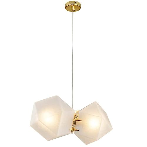 Chandelier en verre multi-têtes au style nordique pour éclairage de table de restaurant
