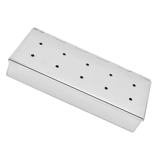 BESTonZON Scatola Per Affumicare in Inossidabile Per Barbecue e Carne Accessorio Per Grigliate e Barbecue Facile Da Pulire e Trasportare