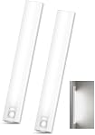 2 Pack 10’’ Under Cabinet Lighting, 6500K Motion Sensor Lights Indoor | Closet Light with 800LM, 6-Level Dimmable and Magnetic Mount, 120° Detection, 10FT Range for Kitchens, Closets, Stair