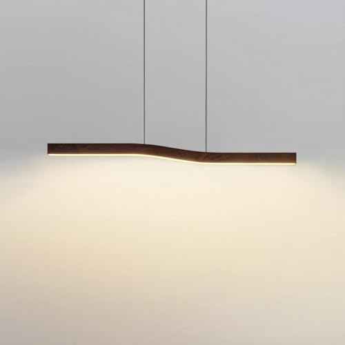 Suspension LED linéaire vague 3000K : lustre plafonnier pour salle à manger