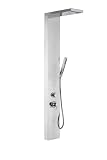 Parete attrezzata multifunzione mod. broadway acciaio inox lucidato