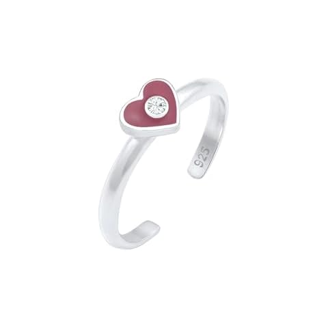 Elli Girls' 925 Sterling Silver Ring with Crystals Cover