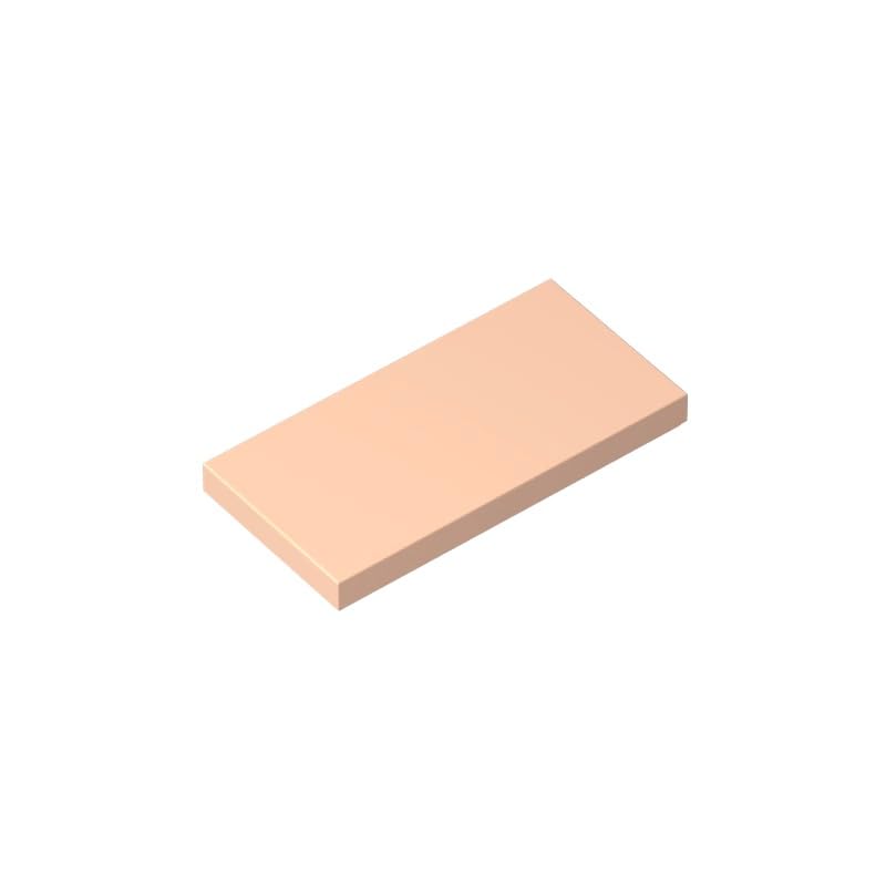 XYEIUGO Gobricks 87079 Foundation Plate Tile 2x4 with Groove 50 Pieces GDS-614 Building Blocks Color:Light Nougat