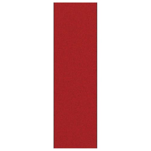 Yisssmeng Paillasson en polyamide rouge et noir 120 x 400 cm