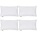 4-Pack Cotton Comfortable Solid Decorative Throw Pillow Case Rectangle Cushion Cover Pillowcase for Lumbar (Cover Only,No Insert) (12x20inch/30x50cm, White)
