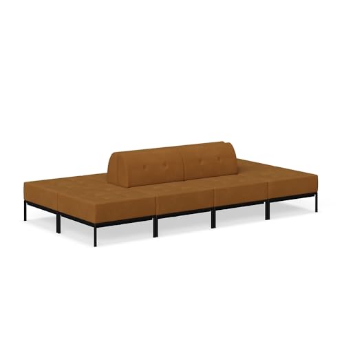 NBF Modular Lounge Seating Set for Office Collaboration, Rust