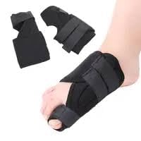 Image of Pack of 2 Orthopedic Toe Separators for Bunion Correction & Toe Alignment | Adjustable Bunion Corrector Splint for Hallux Valgus Pain Relief | Comfortable Toe Straightener Support for Men & Women (Black) (BLACK)