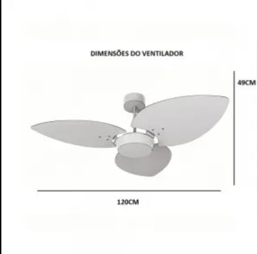 Ventilador de Teto Natuvent Dahlia No Light 3 Pás Madeira Imbuia (110, Volts)