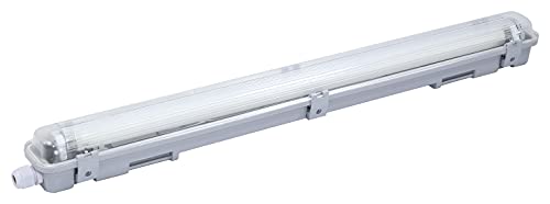 GEFOLEC 410002 - Tubo LED (60 cm, IP65, 1 x 9 W, PC), color blanco