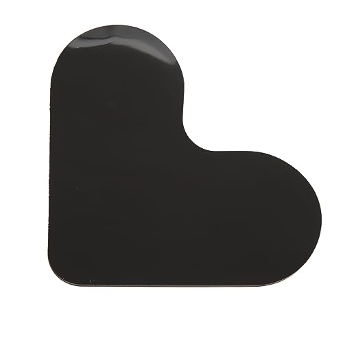 dykaae 8 peças de almofadas de tapete grandes pretas, em forma de coração, lavável, PU, tapete, ades