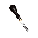 WUTA Professioneller Leder Kantenschärfer Kantenschälwerkzeug Edger Skiver 8mm aus M390 Stahl mit Ebenholz Griff für Lederverarbeitung