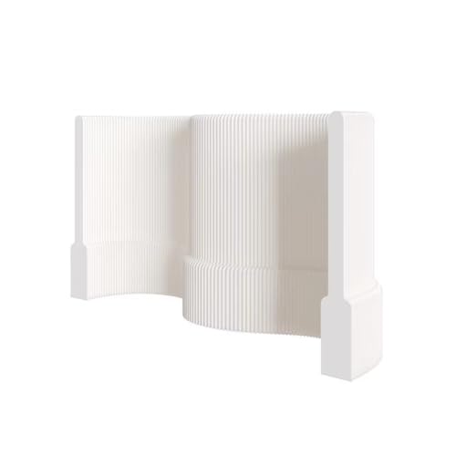 exproyzk Separador De Ambientes Ligero — Biombo Plegable De Papel para Privacidad, Diseño Portátil con Base Ancha Y Estable, Ideal como Fondo para El Hogar U Oficina(Blanco,6x1.5m/19.7x4.9ft)