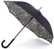 William Morris & Co. Lodden Pure Auto Open Bloomsbury Double Canopy Hook Handle Walking Umbrella 89cm Length Closed