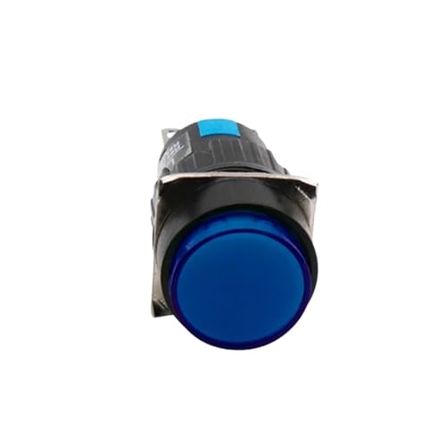 Bouton de verrouillage 16mm LA16 avec éclairage LED bleu 12V durable