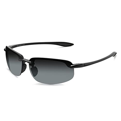 Image of JULI Sports Sunglasses for Men Women Tr90 Rimless Frame for Running Fishing Baseball Driving MJ8001