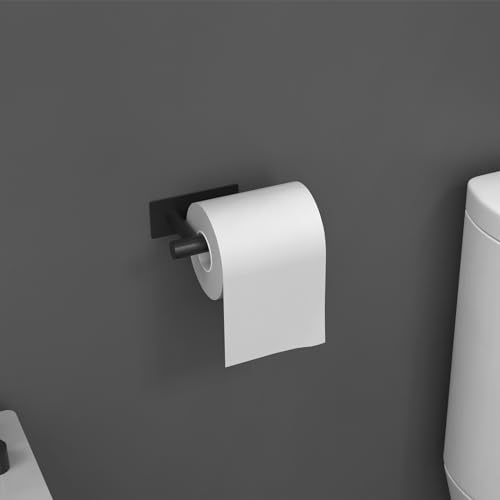 Ibergrif M34452B Juego de Toallero de Baño, Contiene Toallero Adhesivo, Portarrollos para Papel, 3 Gancho para Toallas, Acero Inoxidable, Negro - imagen 5