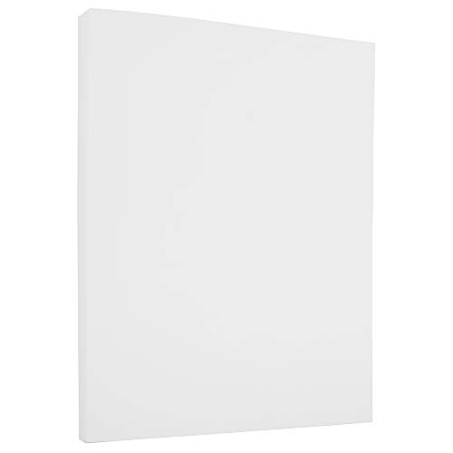 JAM PAPER Strathmore 24lb Paper - 90 gsm - 8.5 x 11 - Bright White Linen - 100 Sheets/Pack