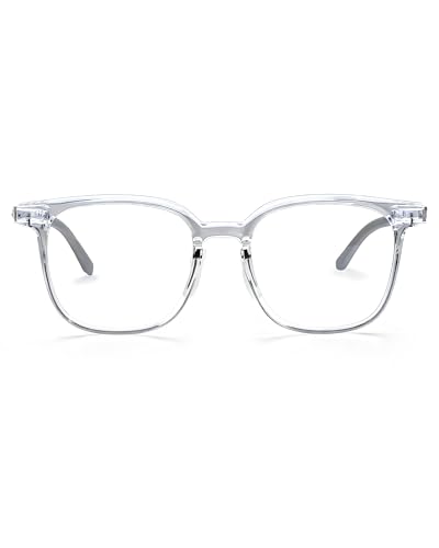 Image of TR90 Oversized Blue Light Blocking Glasses Men Women Ultralight Nerd Square Computer Games Black Large Eyewear