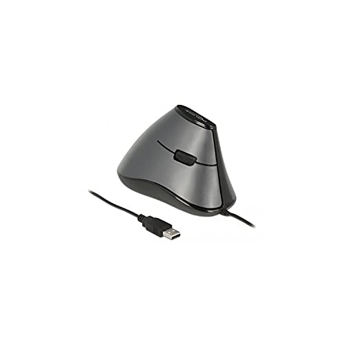 Souris DeLOCK 12527 USB optique 800 DPI noire et grise pour droitier