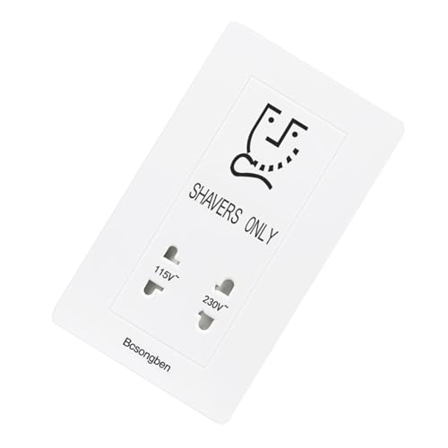 ARTSEWPLY Prise de Rasoir Électronique 220V Blanche pour Hôtel et Salle de Bain Prise Murale Sécurisée Anti-Insertion Unipolaire Résistance Haute Température Installation Facile