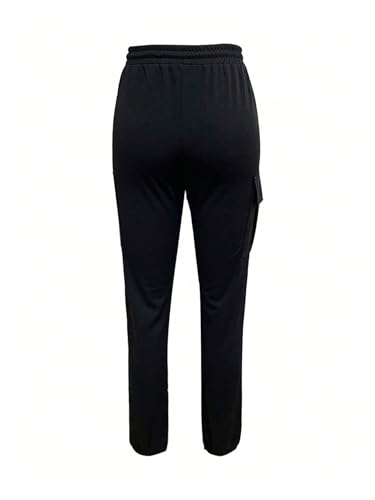 SweatyRocks Women's Cargo Pants Drawstring Waist Joggers Long Trousers with Pockets2