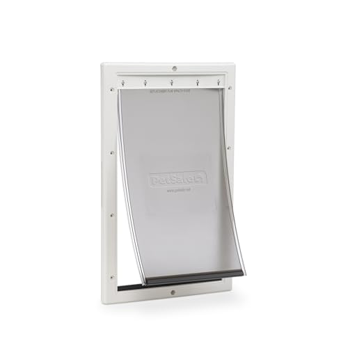 PetSafe NEVER RUST Dog and Cat Door, Large, For Pets Up To 100 lb, Paintable, Easy DIY Installation, Closing Panel Included, Install in Interior and Exterior Doors or Walls, Durable, Adjustable Flap by PetSafe - Used condition - US$57.98