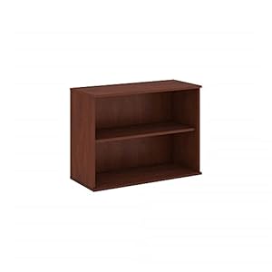 Bush Business Furniture Small 2 Shelf Bookcase in Hansen Cherry, Low Bookshelf for Home Office or Living Room