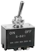 Toggle Switch, DPST, Non Illuminated, On-None-Off, Panel, 30 A