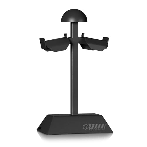 Savior Equipment Mini H.P.C Tactical Dog Vest Stand Tabletop Headphone Vest Display Rack Indoor Home Garage Free-Standing Organizer, Heavy Duty Steel Hold Up to 20 lbs, Black