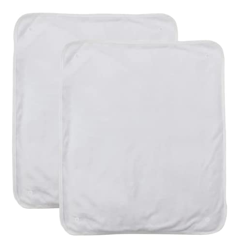 PuckDaddy Frotteeauflage für Wickelbrett 75 x 41 cm, Wickeltischauflage mit Druckknöpfen für Wickelkommoden, weiß Cover