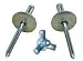 Large Head Mill/Plain Exploding Pop Rivets 50ct Bryke Racing