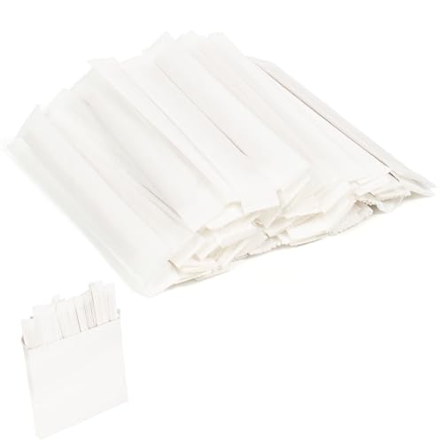 ANTETOK Wooden Coffee Stirrers - Coffee Stir Sticks 5.5 Inch,100pcs Individually Wrapped Disposable Swizzle Sticks,Swizzle Drink Sticks for Coffee,Tea,Cocktail and Hot Chocolate