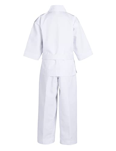 Doomiva Children Student Karate Gi Suit Martial Art Uniform Free Belt Sportwear Top With Trousers Outfits White 8-10 Years #TOP2