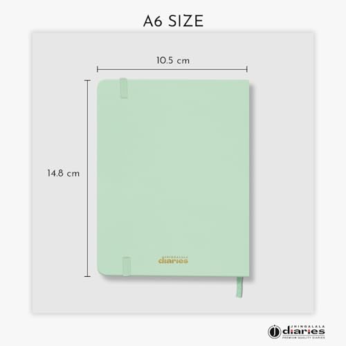 Image of Jhingalala Diaries - Hardbound Leather Cover Pocket Size Corporate Executive Diary Notebook I Pocket Diary For Men and Women I A6 Size I 80gsm Paper I 192 Ruled Pages (Ocean Green)