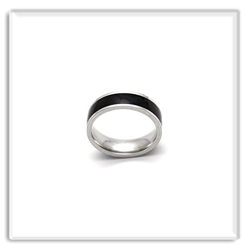 Xusamss Fashion Stainless Steel Epoxy Band Ring3