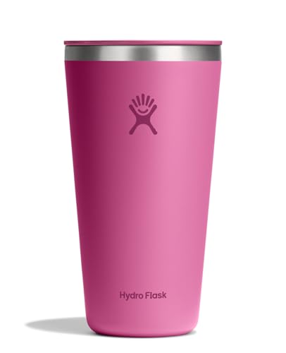 Hydro Flask All Around Tumbler Press-in Lid, Insulated Travel Mug, Stainless Steel Coffee Cup 28 Oz Reef Pink