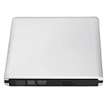 MZZYG DVD player UHD 4K Blu-Ray Burner USB3.0 External Optical DVD Drive Recorder RE/ROM 3D Blu-Ray Players Writer Reader(Silver)