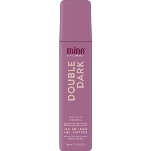 MineTan Double Dark Self Tanning Mousse | Bronze Collection - 1 Hour Instant Express, Face & Body Fake Tanner, Triple Action Skin Hydrating Formula, Coconut Scented, 200 ml