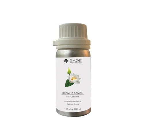 Image of Sage Apothecary Diffuser Oil for Relaxation, Calm Mood, 125 ml (125 ml, Brahma Kamal)