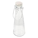 HEALEEP 2 Stück Glasflaschen mit Verschluss 500ml 1000ml aus Bruchsicherem Glas Lebensmittelecht Bpa Frei Milch und Saftflaschen für Haushalt Café Bar Wiederverwendbar Kühlschrankgeeignet