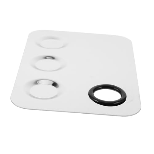 FRCOLOR Stainless Steel Makeup Mixing Plate 3 Sections Foundation Mixing Palette Eye Shadow Palette Professional Makeup Tool