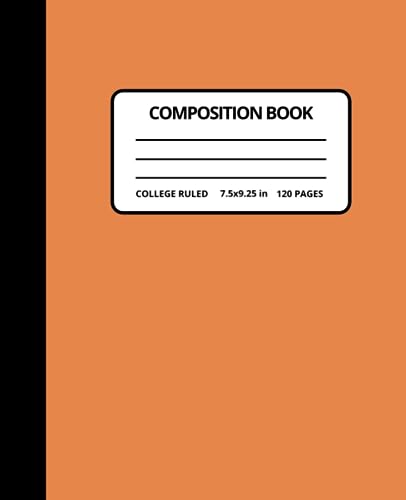 Vibrant Blaze - Orange Composition Notebook for Students and Scholars....
