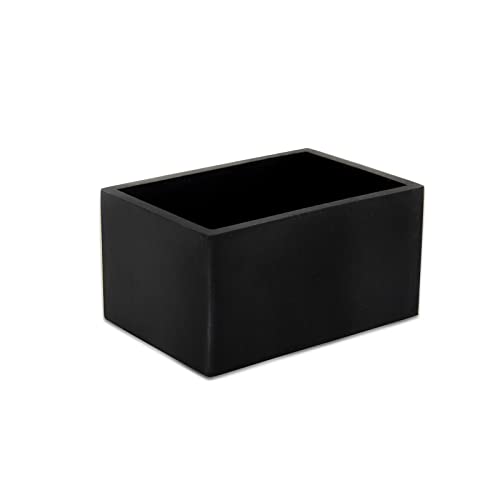 Flyshop - Set di 4 protezioni per gambe delle sedie, in silicone, a forma rettangolare, 40 x 60 mm (4,0 x 6,0 cm), colore: Nero