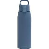 SIGG - Borraccia in acciaio inox - Shield One Deep Blue - Adatto per bevande gassate - A prova di perdite - Leggerissima - Senza BPA - Outdoor & Fitness - Blu - 1L