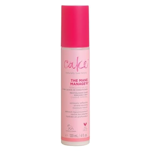 Cake Beauty Leave in Conditioner, The Mane Manager – Moisturizing & Softening – With Coconut Oil, Biotin, Soy & Rice Proteins – For Dry/Normal Hair Types – 4 Fl Oz / 120 mL Cover