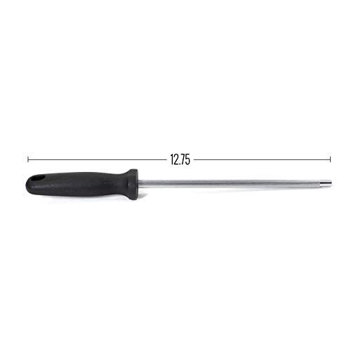 Steel Kitchen Knife Sharpening Rod 12 Inch #TOP2