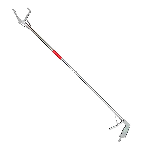 Mipcase 1pc Clip Snake Game Finders Alloy Wide Jaw Pick- up Handling Tool Reptile Grabber Catcher Reptichip Tools Reptile Terrariums Folding Grapple Stainless Steel